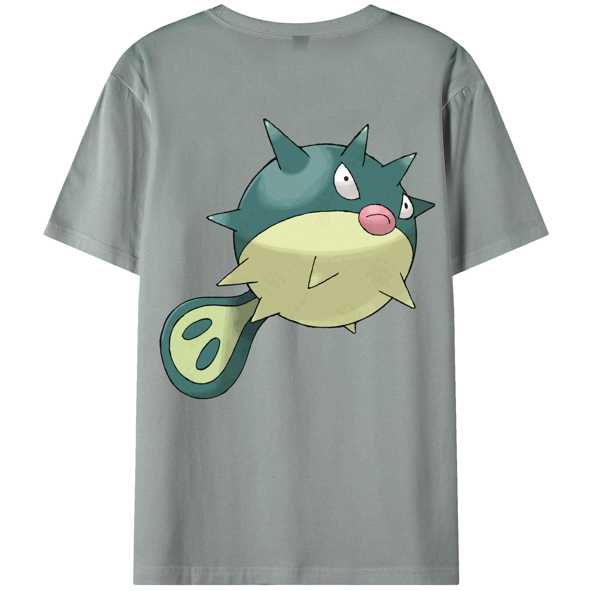 （画像用） ポケットモンスター Pokémon 綿100％ メンズ半袖Tシャツ（バックプリント） 通気性